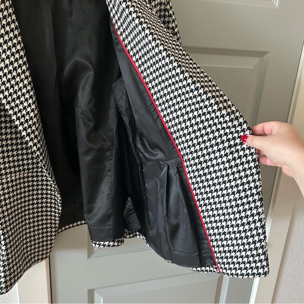 New Anthropologie Maeve Houndstooth Sculpted Hourglass Blazer - Picture 8 of 8